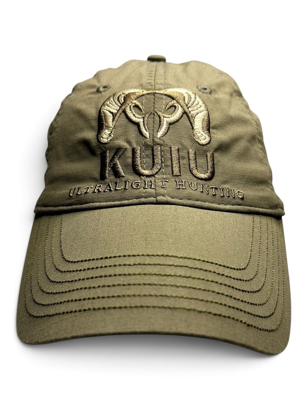 KUIU Ultralight Hunting Olive Green Ripstop Nylon Logo Cap Hat OSFA
